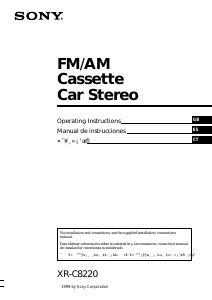 Manual Sony XR-C8220 Car Radio