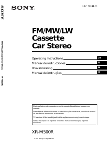 Manual de uso Sony XR-M500R Radio para coche