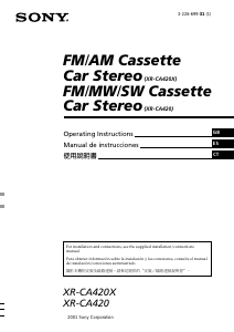 Manual de uso Sony XR-CA420 Radio para coche