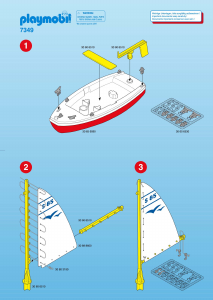 Manual Playmobil set 7349 Waterworld Floating sailboat