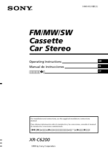 Manual Sony XR-C6200 Car Radio