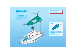 Bedienungsanleitung Playmobil set 7519 Waterworld Schnittiges Rennboot