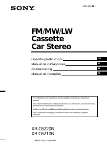 Manual de uso Sony XR-C6210R Radio para coche