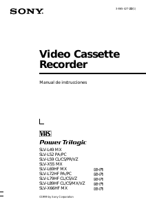 Manual de uso Sony SLV-X55 Grabadora de vídeo