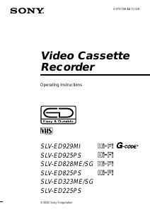 Handleiding Sony SLV-ED323SG Videorecorder