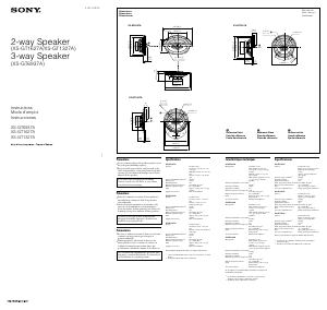 Mode d’emploi Sony XS-GT6937A Haut-parleur voiture