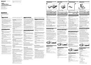 Mode d’emploi Sony WM-FX473 Walkman Enregistreur de cassettes