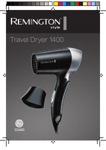 Bruksanvisning Remington D2400 Travel Dryer 1400 Hårtork
