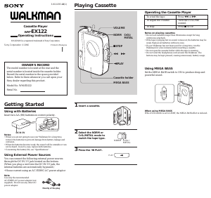Handleiding Sony WM-EX122 Walkman Cassetterecorder