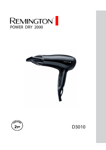 Mode d’emploi Remington D3010 Power Dry 2000 Sèche-cheveux