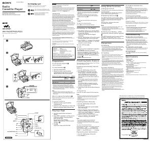 Manual de uso Sony WM-FS221 Walkman Grabador de cassette