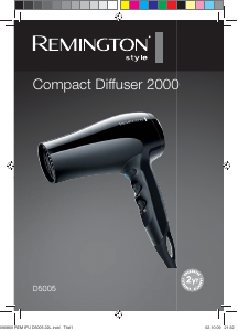 كتيب مجفف الشعر D5005 Compact Diffuser 2000 Remington