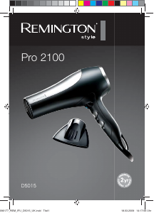 Handleiding Remington D5015 Pro 2100 Haardroger