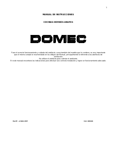 Manual de uso Domec CBUV Cocina