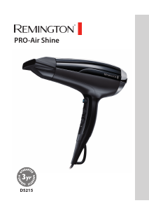 Εγχειρίδιο Remington D5215 Pro-Air Shine Πιστολάκι μαλλιών
