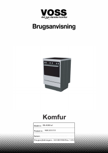 Brugsanvisning Voss ELK8080-AL Komfur