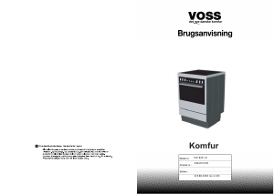 Brugsanvisning Voss ELK8221AL Komfur