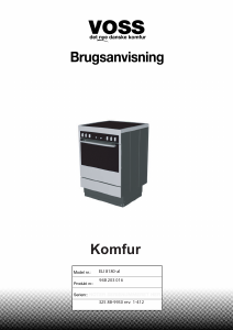 Brugsanvisning Voss ELI8180-AL Komfur