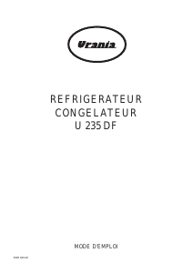 Mode d’emploi Urania U235DF Réfrigérateur combiné