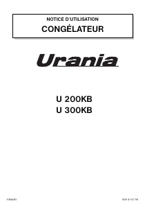 Mode d’emploi Urania U300KB Congélateur