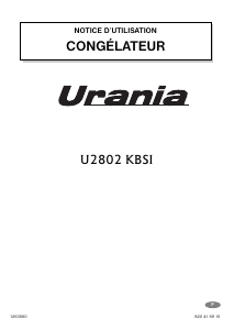 Mode d’emploi Urania U2802SI Congélateur