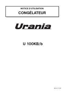 Mode d’emploi Urania U100KB/b Congélateur