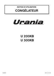 Mode d’emploi Urania U200KB Congélateur