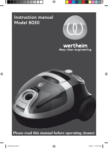 Manual Wertheim W6035 Vacuum Cleaner