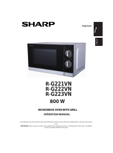 Manual Sharp R-G222VN-S Microwave