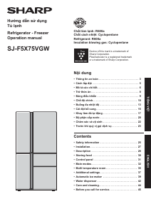 Handleiding Sharp SJ-F5X75VGW-BK Koel-vries combinatie