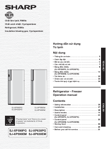 Bedienungsanleitung Sharp SJ-XP630EM-SL Kühl-gefrierkombination