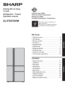 Bedienungsanleitung Sharp SJ-F5X76VM-SL Kühl-gefrierkombination