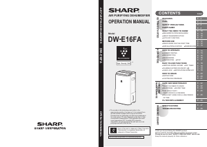 Manual Sharp DW-E16FA-W Dehumidifier