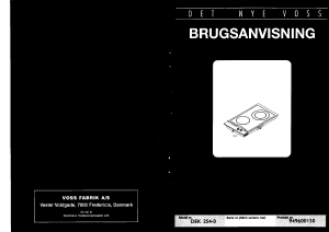 Brugsanvisning Voss DEK254-0 Kogesektion