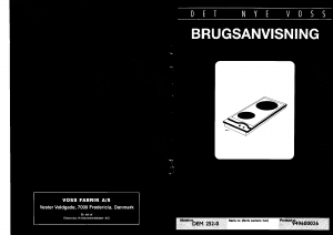 Brugsanvisning Voss DEM252-0 Kogesektion