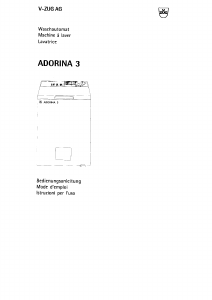 Manuale V-ZUG Adorina 3 Lavatrice