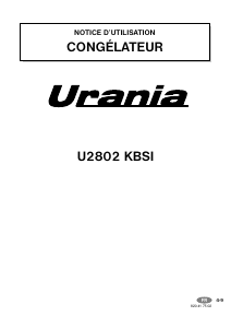 Mode d’emploi Urania U2802KBSI Congélateur