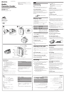 Manual Sony WM-GX100 Walkman Cassette Recorder