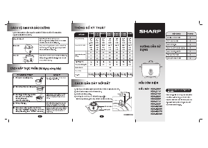 Hướng dẫn sử dụng Sharp KSH-211V Nồi cơm điện