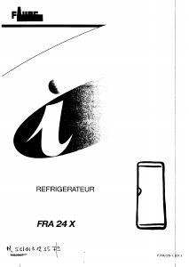 Mode d’emploi Faure FRA24X Réfrigérateur