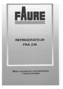 Mode d’emploi Faure FRA276W-1 Réfrigérateur