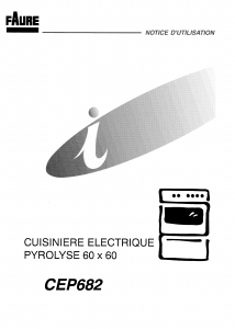 Mode d’emploi Faure CEP682W Cuisinière