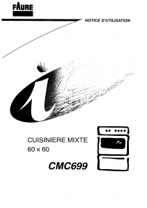 Mode d’emploi Faure CMC699M Cuisinière