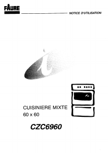 Mode d’emploi Faure CZC6960W Cuisinière