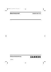 Bedienungsanleitung Zanker ZKW1203 Waschmaschine