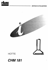 Mode d’emploi Faure CHM181M Hotte aspirante