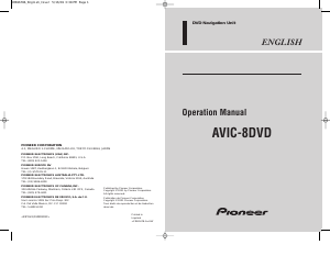 Manual Pioneer AVIC-8DVD Car Navigation