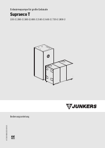 Bedienungsanleitung Junkers Supraeco T 480-2 Wärmepumpe