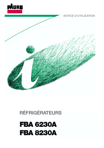 Mode d’emploi Faure FBA8230A Réfrigérateur