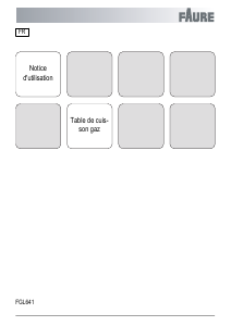 Mode d’emploi Faure FGL641ITW Table de cuisson